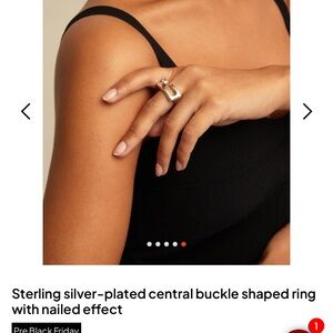 Uno de 50 Sterling Silver-Plated Buckle Ring